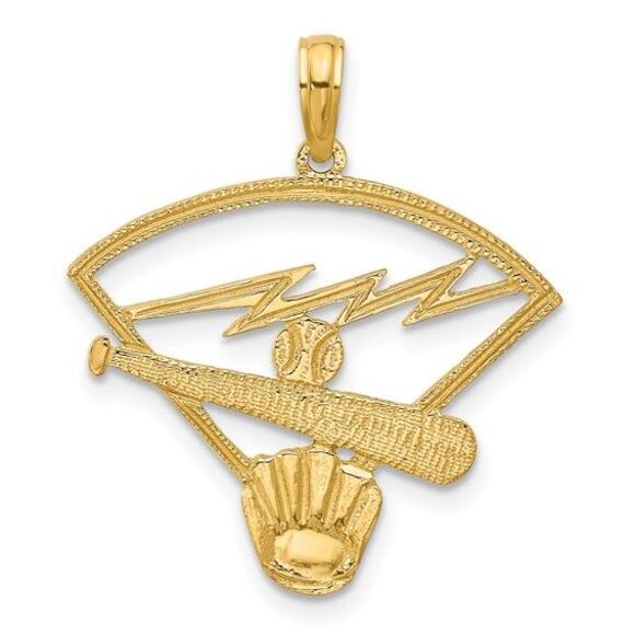 14k Yellow Gold Baseball Diamond Pendant,All Products : American Fashion Style Bags On Sale